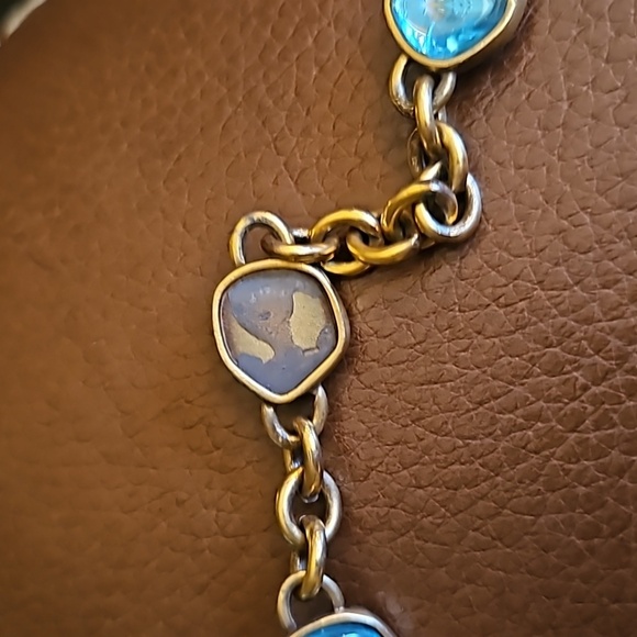 YVES SAINT LAURENT 1980s Long Rollo Chain Icy Blue Crystal Station Necklace - Picture 7 of 7